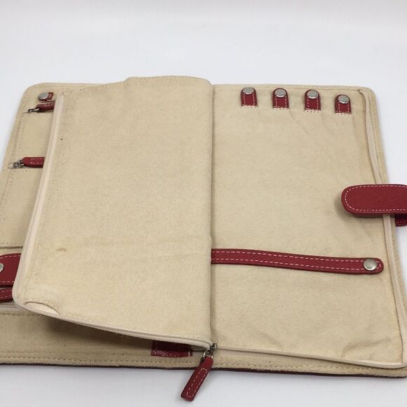 Vanbrock Red Faux Leather Travel Jewelry Case - Picture 10 of 16